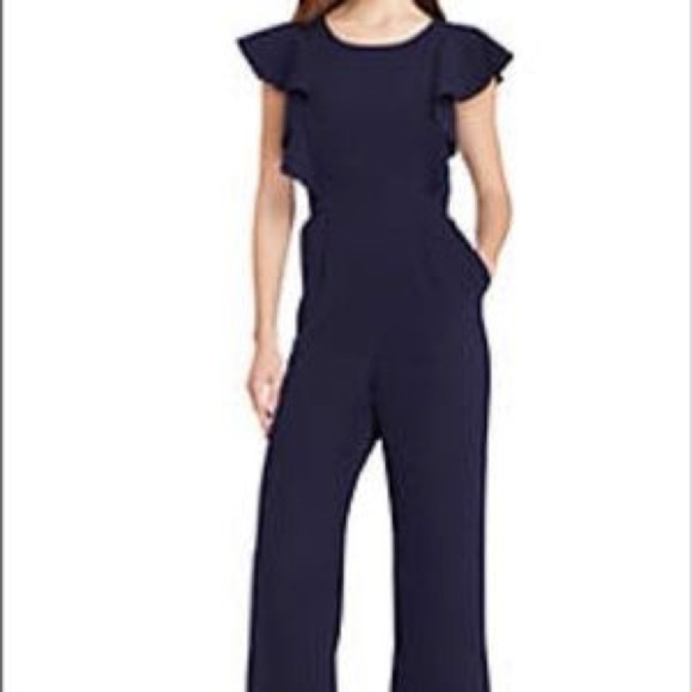 Tahari flutter sleeve one piece jumpsuit romper